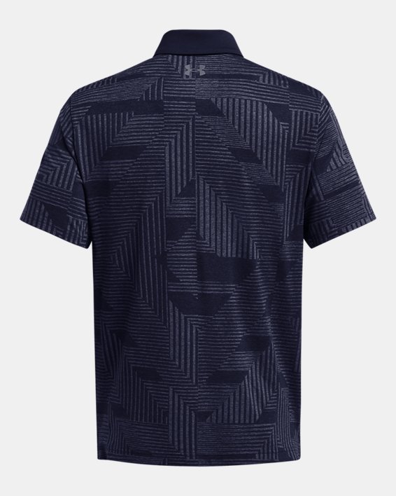 Men's UA Playoff Geo Jacquard Polo in Blue image number 3
